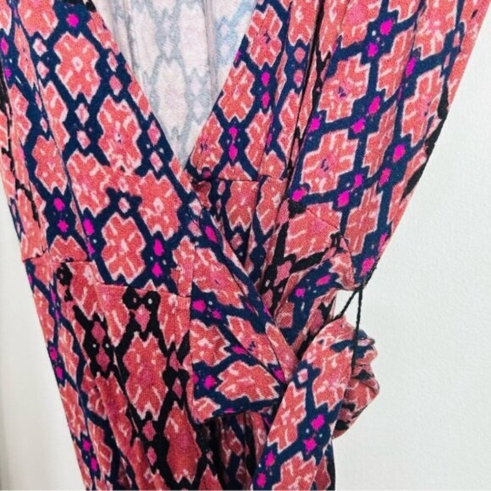 Free People NWOT Rhetta Rusty Rose Multi Print Mini Wrap Dress- Size XS - Picture 9 of 15